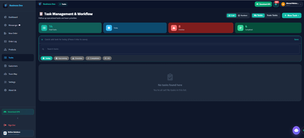 BusinessDev Operational Tasks & Kanban Workflow